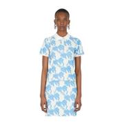 Ribbon Print Polo Shirt Maisie Wilen , Blue , Dames