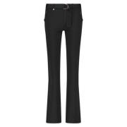 Zwarte lange broek voor dames Zip73 , Black , Dames