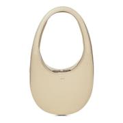 Beige Leren Tas met Cirkelvormig Handvat Coperni , Beige , Dames