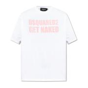 T-shirt met logo Dsquared2 , White , Heren