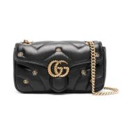 Zwarte GG Marmont Schoudertas Gucci , Black , Dames