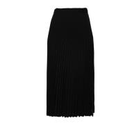 Zwarte Plissé Rok MM6 Maison Margiela , Black , Dames