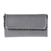 Charm Portemonnee met Drukknoopsluiting Stella McCartney , Gray , Dame...