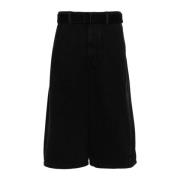 Zwarte Denim Shorts Lemaire , Black , Heren