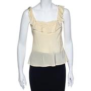 Pre-owned Silk tops Moschino Pre-Owned , Beige , Dames