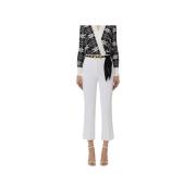 Broek met riem Elisabetta Franchi , White , Dames