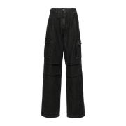 Wijde Cargo Broek Coperni , Black , Dames