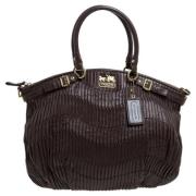 Pre-owned Leather handbags Coach Pre-owned , Brown , Dames