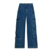 Cargo Jeans met Mismatched Zakken Axel Arigato , Blue , Dames