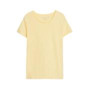 Korte Mouw Ronde Hals Top - Geel Majestic Filatures , Yellow , Dames