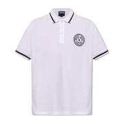 Polo shirt met geborduurd logo Versace Jeans Couture , White , Heren