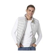 Gewatteerd mouwloos jack met hoge kraag Parajumpers , Beige , Heren