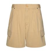 Cargo Katoenen Shorts met Zijriem en Zakken Isabel Marant , Beige , Da...