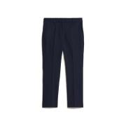 Blauwe Katoenen Stretch Sigaretbroek Max Mara Weekend , Blue , Dames