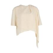 Pre-owned Silk tops Celine Vintage , Beige , Dames