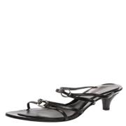 Pre-owned Leather sandals Sergio Rossi Pre-owned , Black , Dames