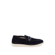 Gancini Suede Moccasins Salvatore Ferragamo , Blue , Heren