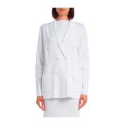 Witte Dubbelknoops Milano Jas voor Dames P.a.r.o.s.h. , White , Dames