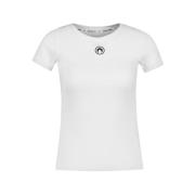 Katoenen Rib T-Shirt - Wit Marine Serre , White , Dames