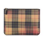 Lenticular-Effect Tartan Pouch Comme des Garçons , Multicolor , Heren