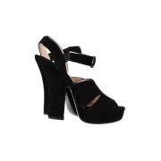 Pre-owned Suede heels Prada Vintage , Black , Dames