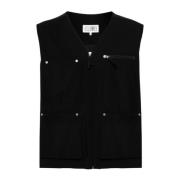 Zwart Vest MM6 Maison Margiela , Black , Heren