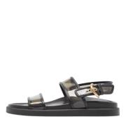 Pre-owned Fabric sandals Gianvito Rossi Pre-owned , Black , Dames