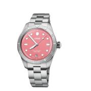 Divers Sixty-Five Roestvrijstalen Horloge Oris , Pink , Dames