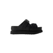 Leather flats UGG , Black , Dames