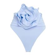 Lichtblauwe Gerimpelde Bikinibroek met Hoge Taille Magda Butrym , Blue...