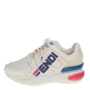 Pre-owned Leather sneakers Fendi Vintage , White , Dames