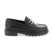 Gancini Loafers met dubbele afwerking Salvatore Ferragamo , Black , He...