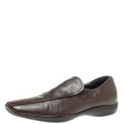 Pre-owned Leather flats Prada Vintage , Brown , Dames