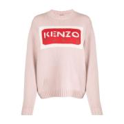 Logo Trui in Faded Pink Kenzo , Pink , Dames