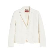 Damesjasje in zware boterkleurige cady Max Mara , White , Dames