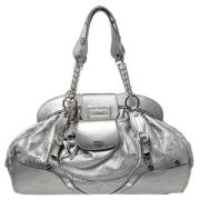 Pre-owned Leather shoulder-bags Versace Pre-owned , Gray , Dames