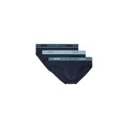 3-Pack Slip Core Logoband Emporio Armani , Blue , Heren