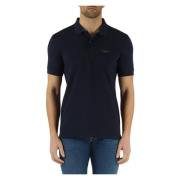 Stretch Piqué Katoenen Polo Aeronautica Militare , Blue , Heren