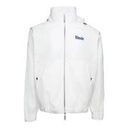 Sportieve Witte Jas met Logo Print Rhude , White , Heren