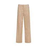 Wijde broek met rits in poederkleur Iceberg , Beige , Dames