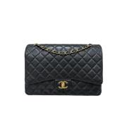 Pre-owned Leather chanel-bags Chanel Vintage , Black , Dames