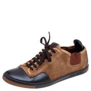 Pre-owned Leather sneakers Louis Vuitton Vintage , Brown , Dames