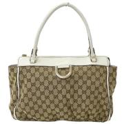 Pre-owned Canvas totes Gucci Vintage , Beige , Dames