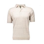 Elegante Beige Crepe Polo voor Heren Filippo De Laurentiis , Beige , H...