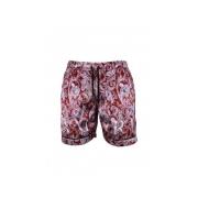 Rode viscose shorts met bandana print Amiri , Multicolor , Heren