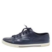 Pre-owned Leather sneakers Louis Vuitton Vintage , Blue , Dames