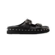 Zwarte Studded Ciabatta ASH , Black , Dames