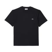 Logo Patch T-Shirt Lacoste , Black , Heren
