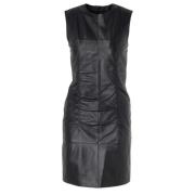 Leren Jurk Sportmax , Black , Dames