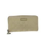 Pre-owned Canvas wallets Gucci Vintage , Beige , Dames